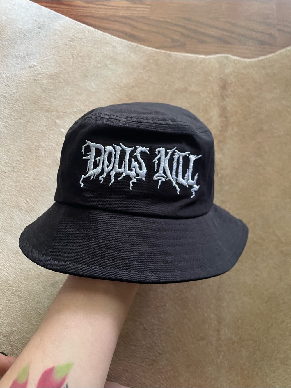 Dollskill Black Bucket Hat